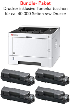 Drucker-Bundle Kyocera ECOSYS P2040dn und Toner für ca. 40.000 Seiten